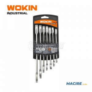 Wokin 7pcs Fixed Head Combination Ratchet Spanner