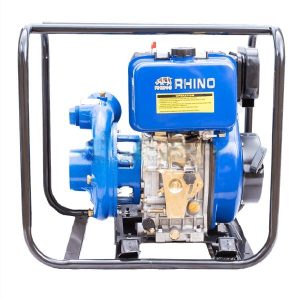 14hp 110m 65m3/Hr Rhino Japan Diesel Water Pump - Blue High Pressure Rope Start