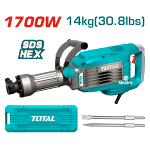 1700W TOTAL 14kg Demolition Breaker TH2170682-8 (50J HEX 2 Chisels)