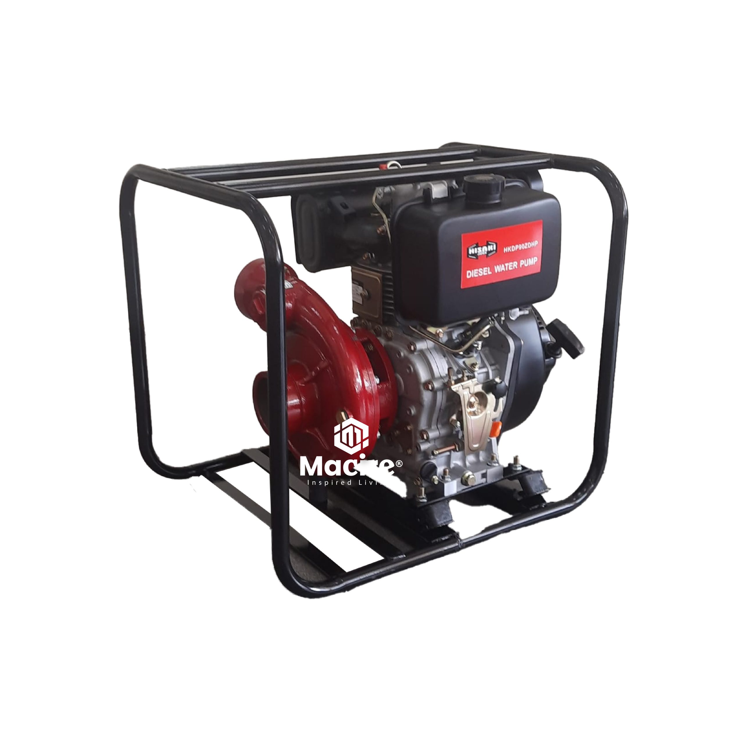 3-Inch 16HP Hisaki Japan Diesel Water Pump – High Pressure – Key Start with Battery (HKDP90ZDHPWE)