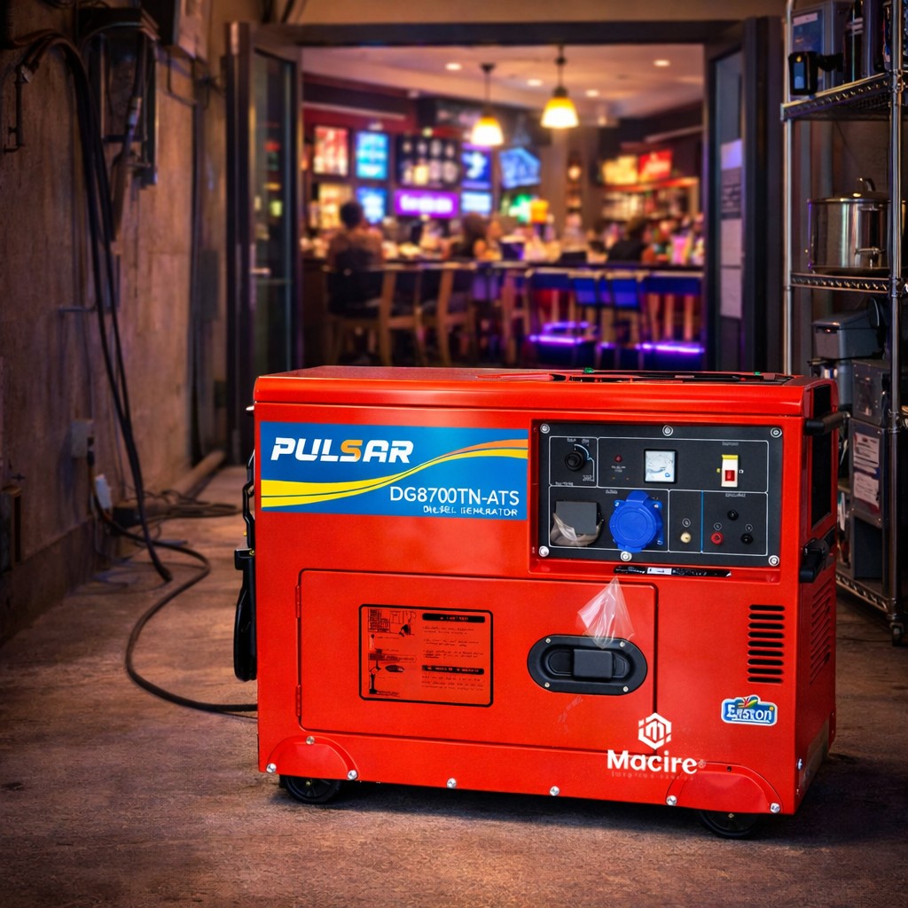 Pulsar 192FBE silent diesel generator with ATS Pulsar 192FBE silent diesel generator with ATS